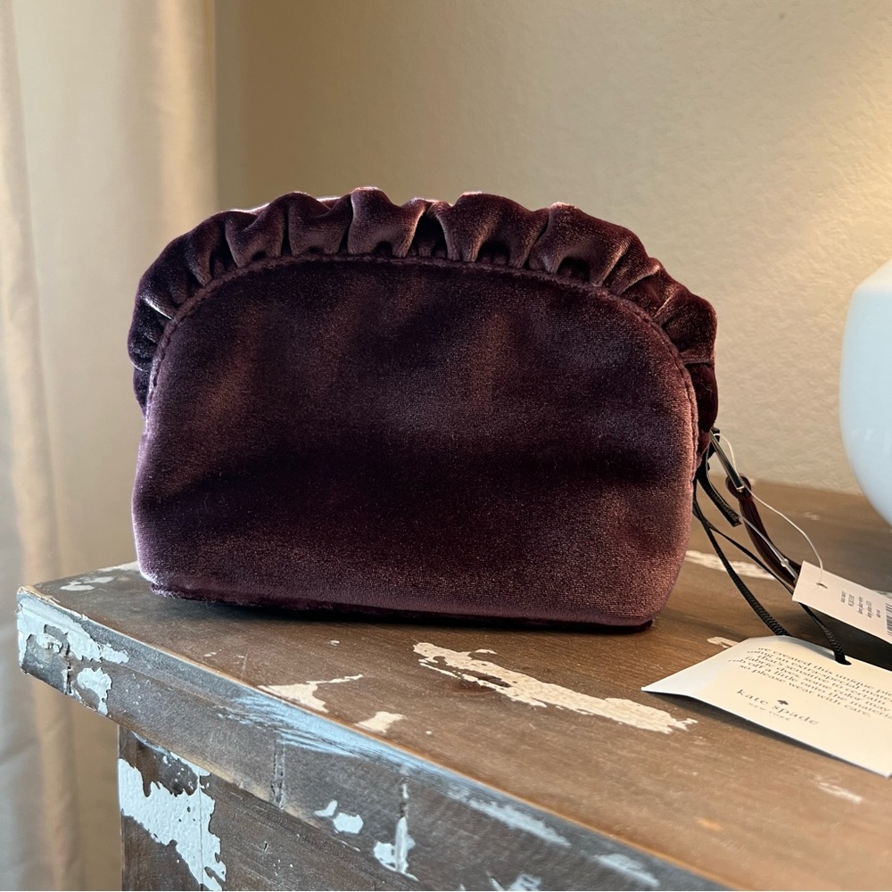 Kate Spade Mini Marcy Velvet Deep Plum Women's Bag - Picture 2 of 6